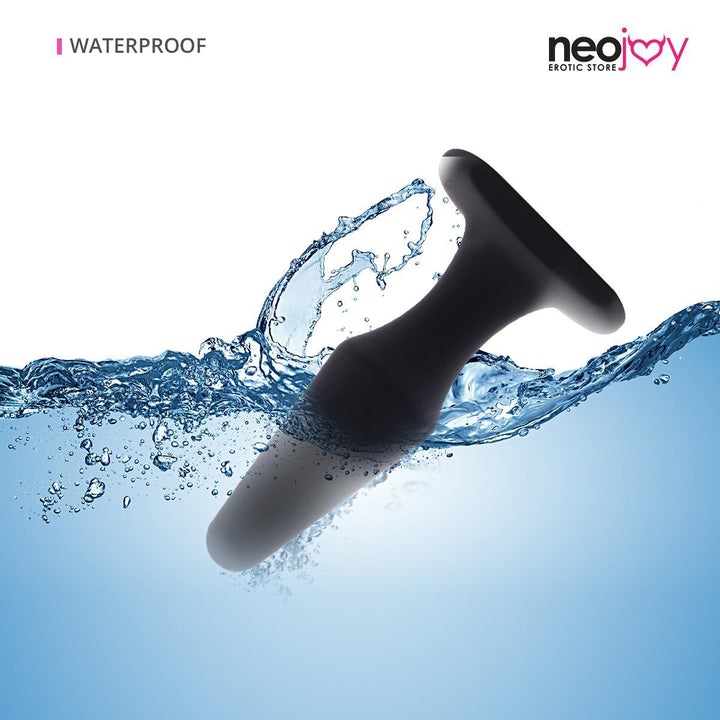 Neojoy Classic Butt plug Silicone Black With Flat Base - 3.7 inch - 9.25 cm - waterproof