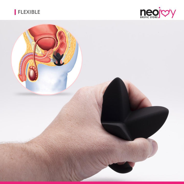 Neojoy Expandable Triple Butt Plug Silicone Black With Flat Base Butt Plugs - lucidtoys.com Dildo vibrator sex toy love doll