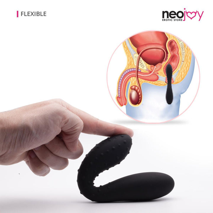 Neojoy Silicon Dotted Double Ended Anal Dildo - Black - 7.4inch -19cm Anal Dildos - lucidtoys.com Dildo vibrator sex toy love doll