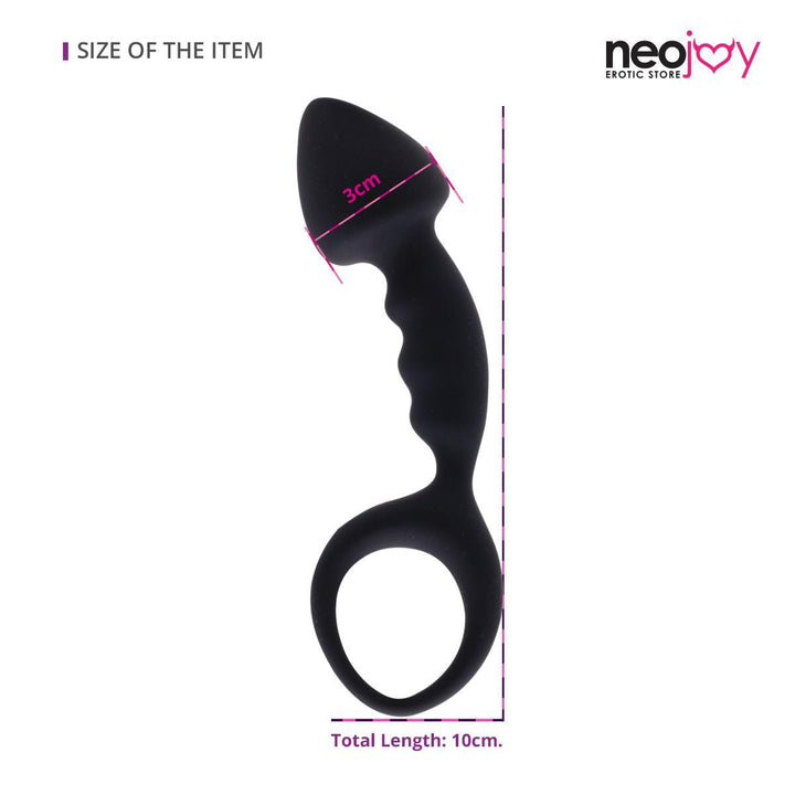 Neojoy Cupid's Arrow Butt plug Silicone Black With Loop - 3.9 inch - 10cm Butt Plugs - lucidtoys.com Dildo vibrator sex toy love doll