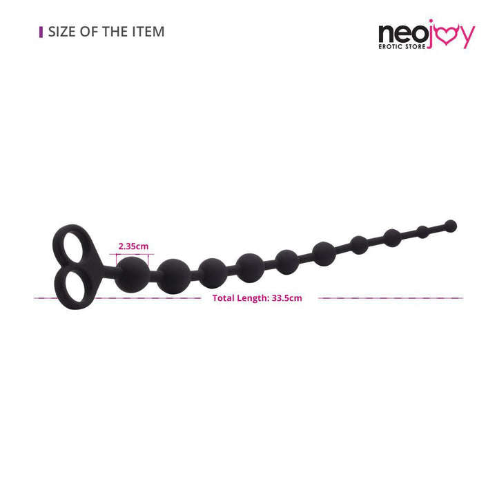Neojoy Anal Beads with double loops - lucidtoys.com
