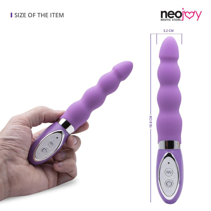 Neojoy Smooth Anal Beads Silicone Clitoral Vibrator 10-Speed Functions
