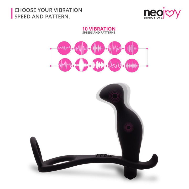 Neojoy Prostate massager with Cock Ring - lucidtoys.com