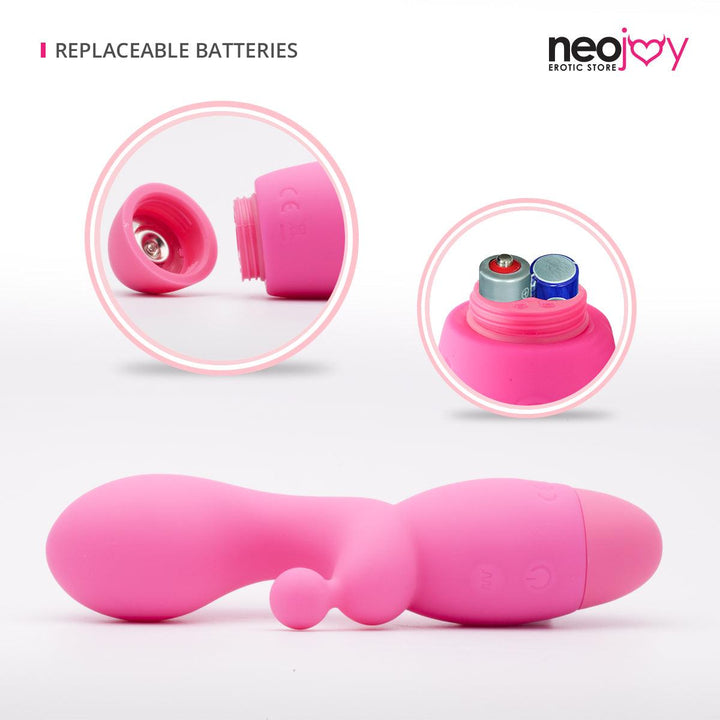Neojoy Dual G-Clit Silicone Rabbit Vibrator 10-Speed Functions - Lucidtoys