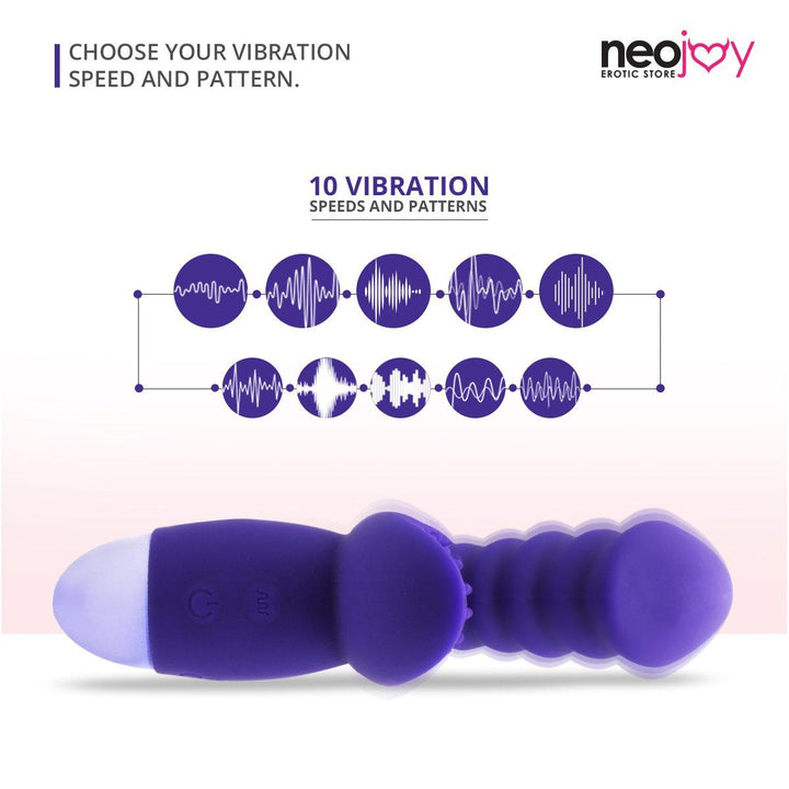 Neojoy Silicone Clitoral Vibrator 10-Speed Functions - Rechargeable - Lucidtoys