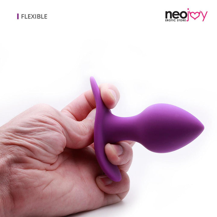 Neojoy Classic Butt Plug Silicone Purple with Rounded Base - 3.4 Inch - 8.5 cm - Lucidtoys