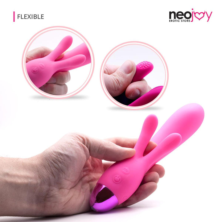 Neojoy G-spot Clit Silicone Vibrator 10-Speed Functions - Rechargeable - Lucidtoys