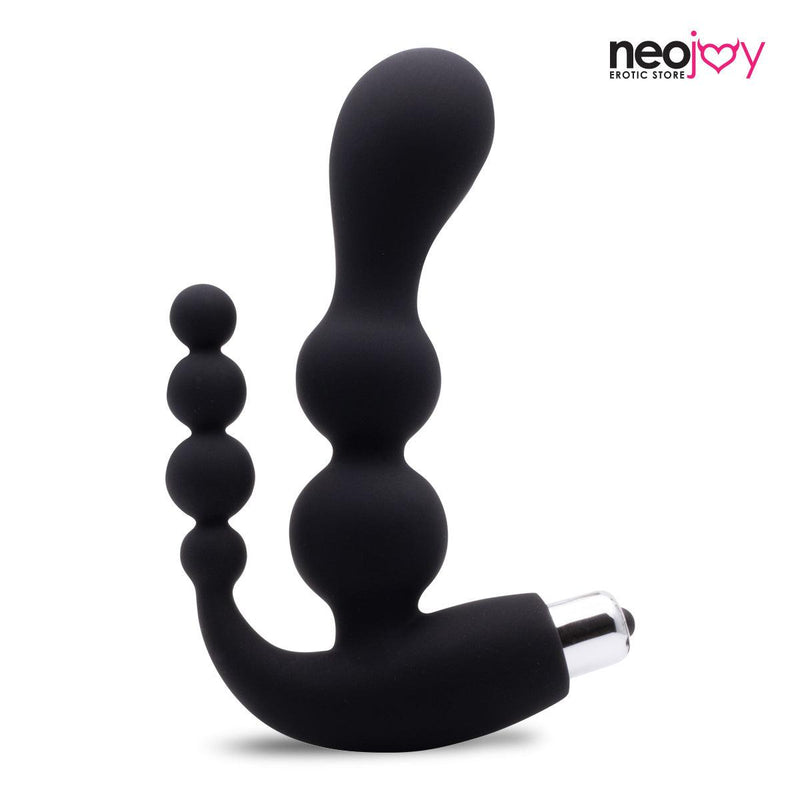 Neojoy G-Spot Double Vibrating Plug Silicone - Black 4.96 inch - 12.6cm video
