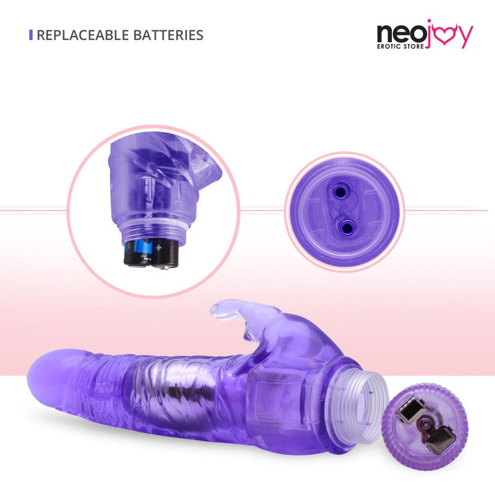 Neojoy Jelly Rabbit Vibrator Multiple Speed Functions Soft TPE - Lucidtoys