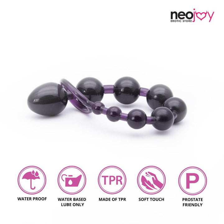 Neojoy Smooth Love 6-Variable Functions Soft TPR Anal Beads 7.8 Inch - 20 cm