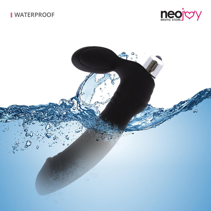 Neojoy Strapless Double Vibrating Dildo Silicone For Solo and Couple - Black  6.88 inch- 17cm