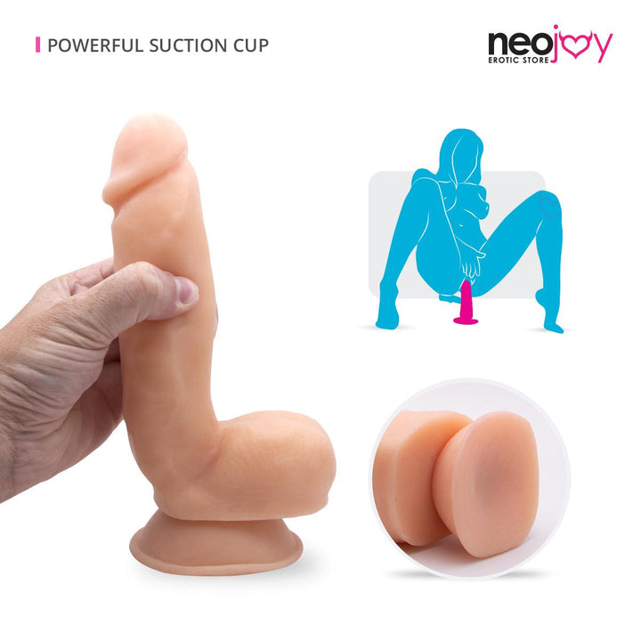 Neojoy Realistic Dildo TPE with Suction Cup - Flesh 8.9 inch - 22 cm 3