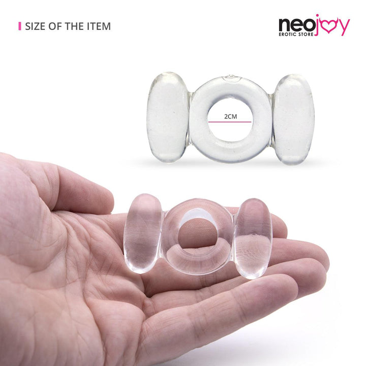 Neojoy Jelly Butterfly TPR Super Elastic Cock Ring to Stay Hard and Longer Time with Spicy Massage to Clit - Lucidtoys