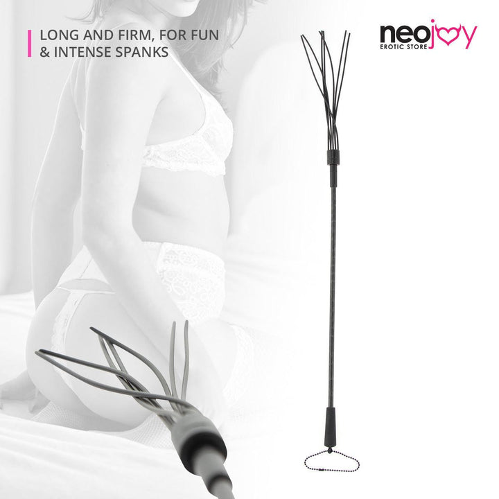 Neojoy Flogger Bondage Spanker Silicone - Black 19.68 inch - 50cm 2