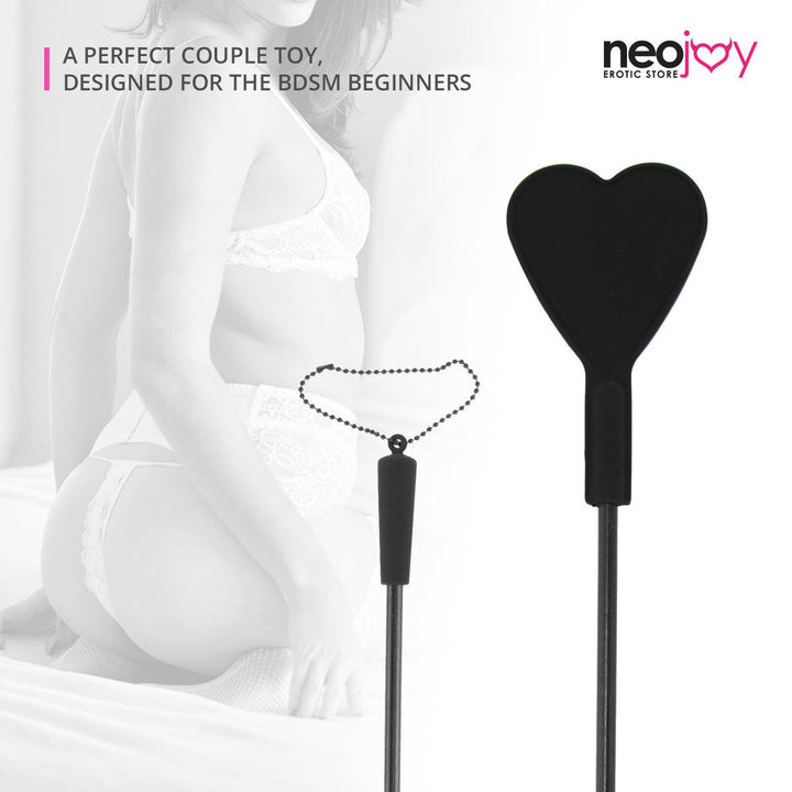 Neojoy Heart Bondage Spanker Silicone - Black 19.68 inch- 50cm