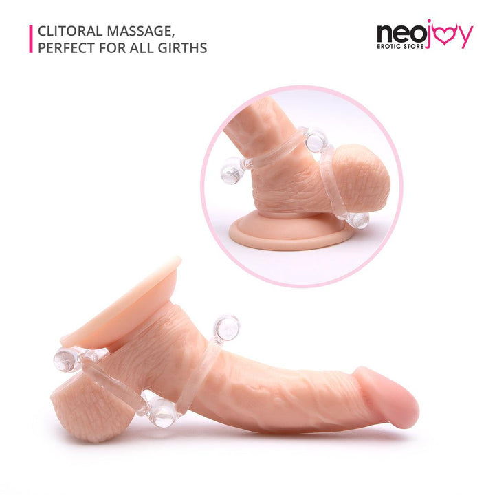 Neojoy Jelly Butterfly TPR Super Elastic Cock Ring to Stay Hard and Longer Time with Spicy Massage to Clit - Lucidtoys
