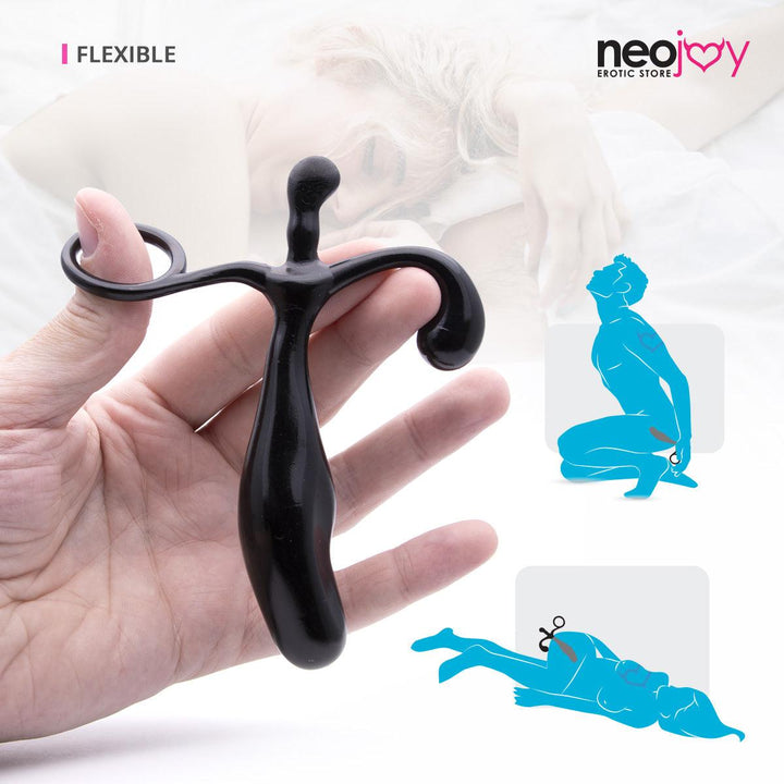 Neojoy TPE Prostate Massager - 13.5cm - Black - Lucidtoys