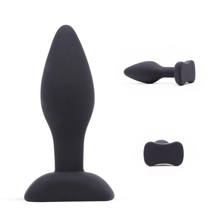 Neojoy Smooth Silicone Small Butt Plug - Up to 5" - Black - Lucidtoys