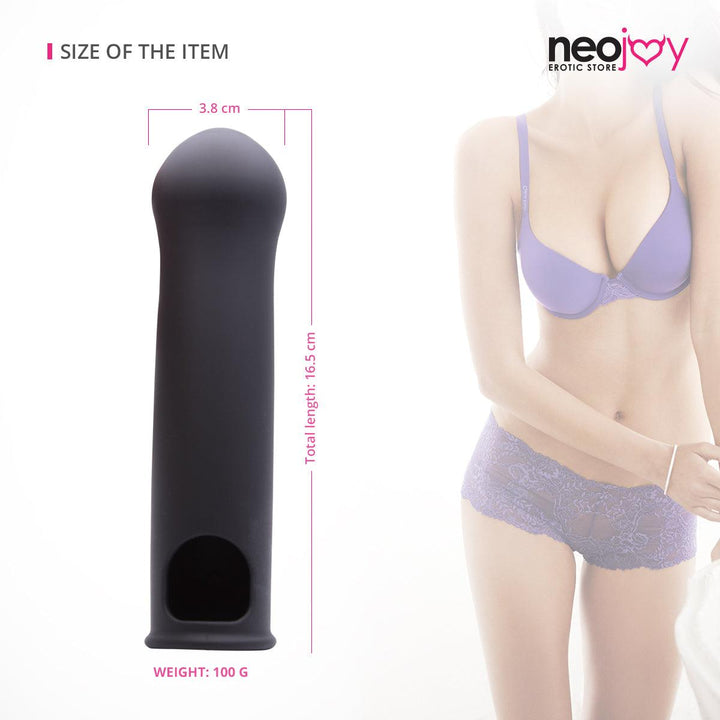 Neojoy Black Penis Sleeve Penis Sleeves - lucidtoys.com Dildo vibrator sex toy love doll