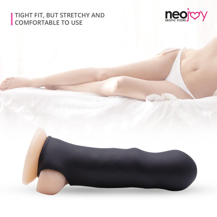 Neojoy Black Penis Sleeve Penis Sleeves - lucidtoys.com Dildo vibrator sex toy love doll