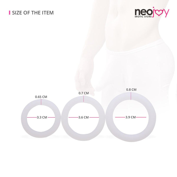 Neojoy 3-pack Cock Rings (Large) Cock rings - lucidtoys.com Dildo vibrator sex toy love doll