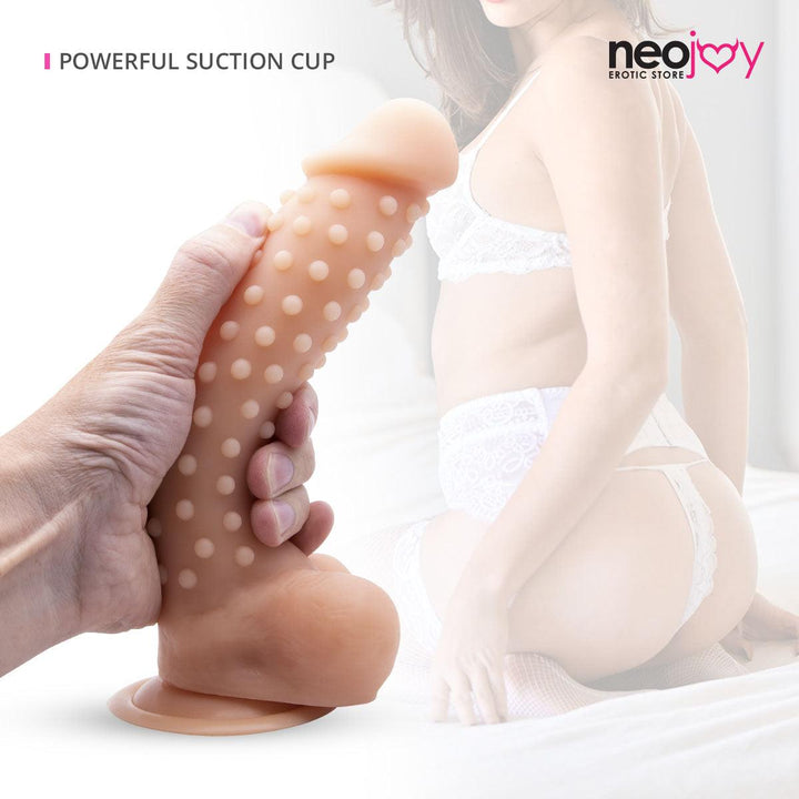 Neojoy - Stimulator Silicone Suction Dildo 7.68 - Lucidtoys