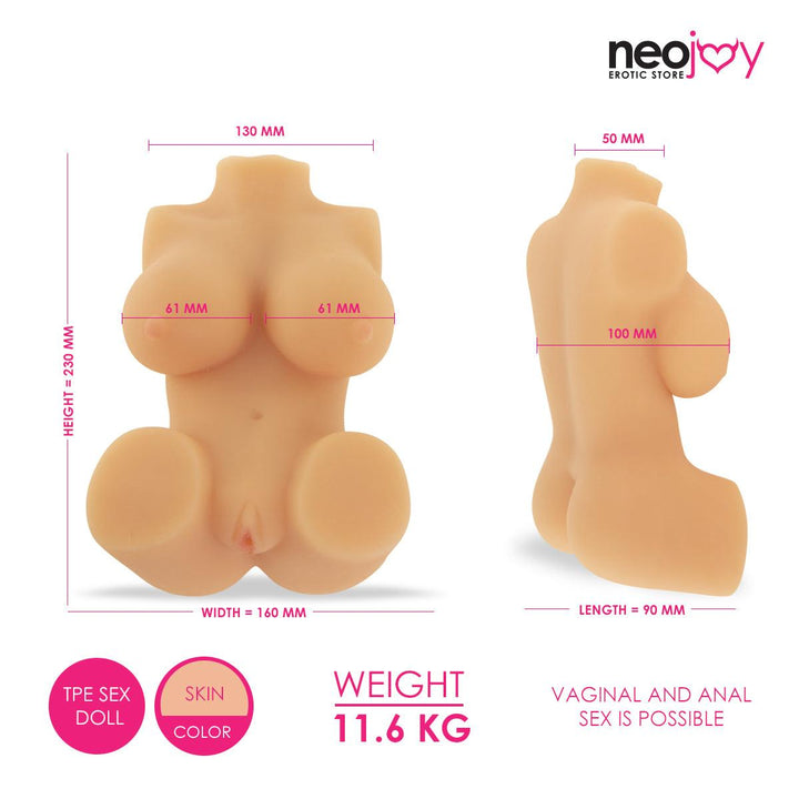 Neojoy Jane Sex Doll TPE Realistics Butt Ass & Pussy - Small 1.5kg - Lucidtoys