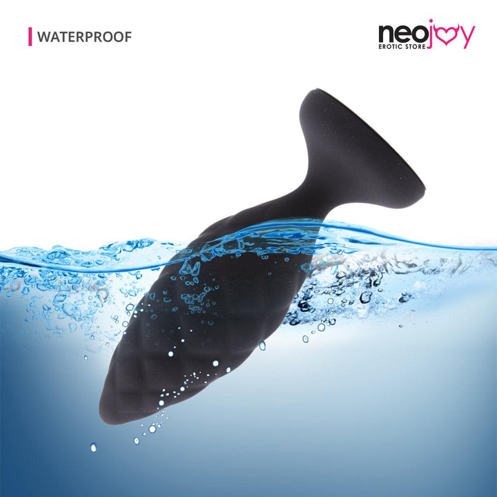 Neojoy - Pinecone Silicone Anal Butt Plug 10cm - Black - Lucidtoys