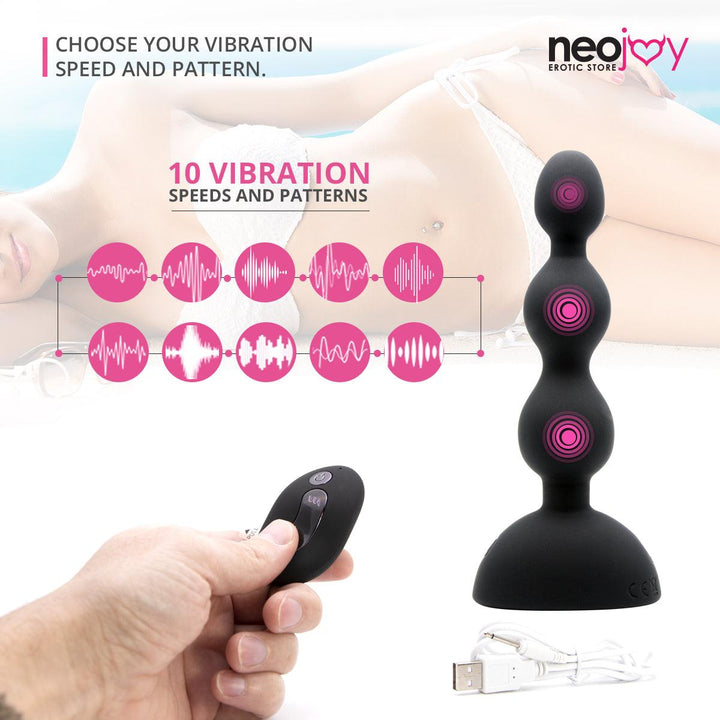 Neojoy Controlled Beads 10 Speeds Anal Prober - Small - Lucidtoys