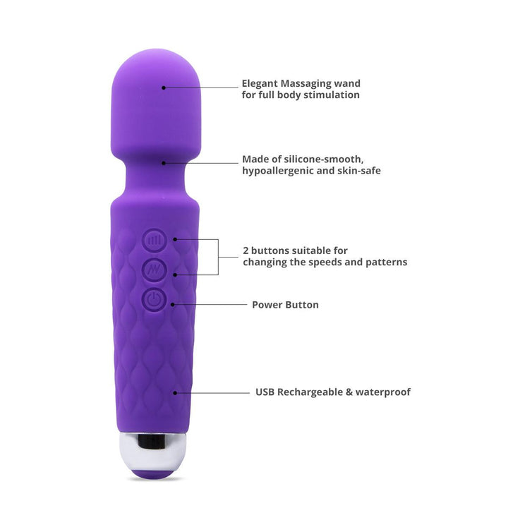Neojoy Magic Mini-Wand - Purple V2/Massager - Lucidtoys