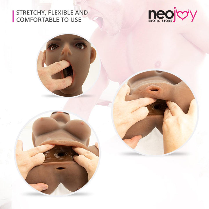 Neojoy - Jessie Sex Doll 10KG - (Brown) - TPE - 60cm - Brown - Lucidtoys