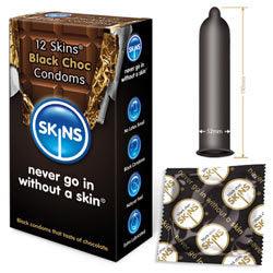 Skins Condoms Black Choc 12 Pack