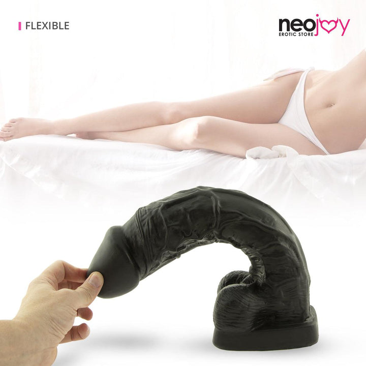 Neojoy - Veiny Black Realistic - Dildo - 38cm - 15 inch - Lucidtoys
