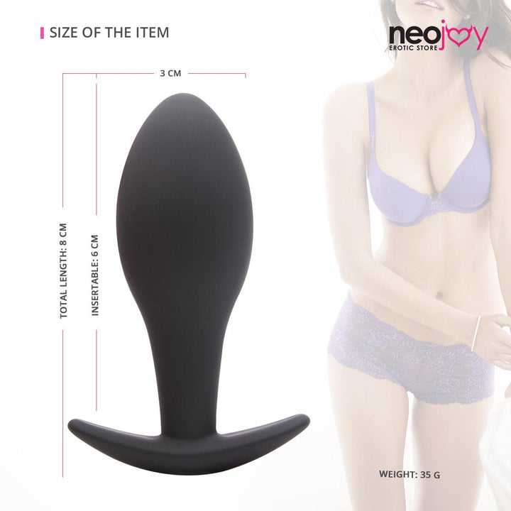 Neojoy Rear-entry Plug - Silicone Hypoallergenic Butt Plug Prostate Massager - P-Spot Anal Stimulation - Adult Sex Toy - Lucidtoys