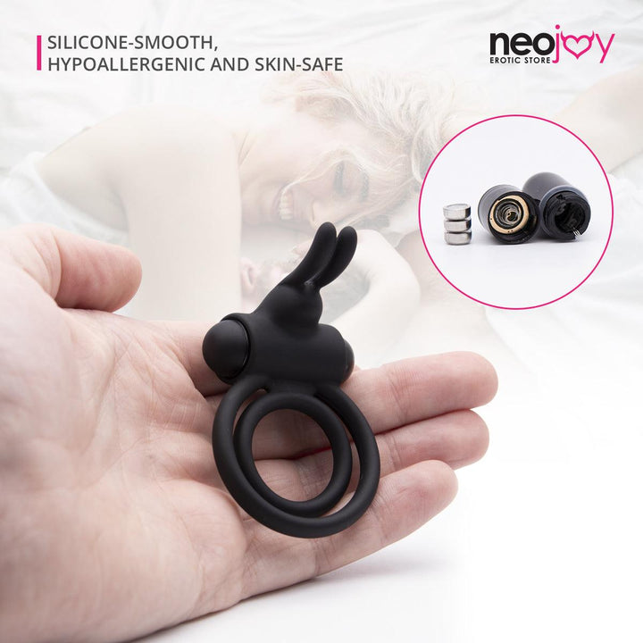 Neojoy Balls-Cock Vibe Ring Silicone Cock and Balls Double Ring Erection Enhance - Lucidtoys