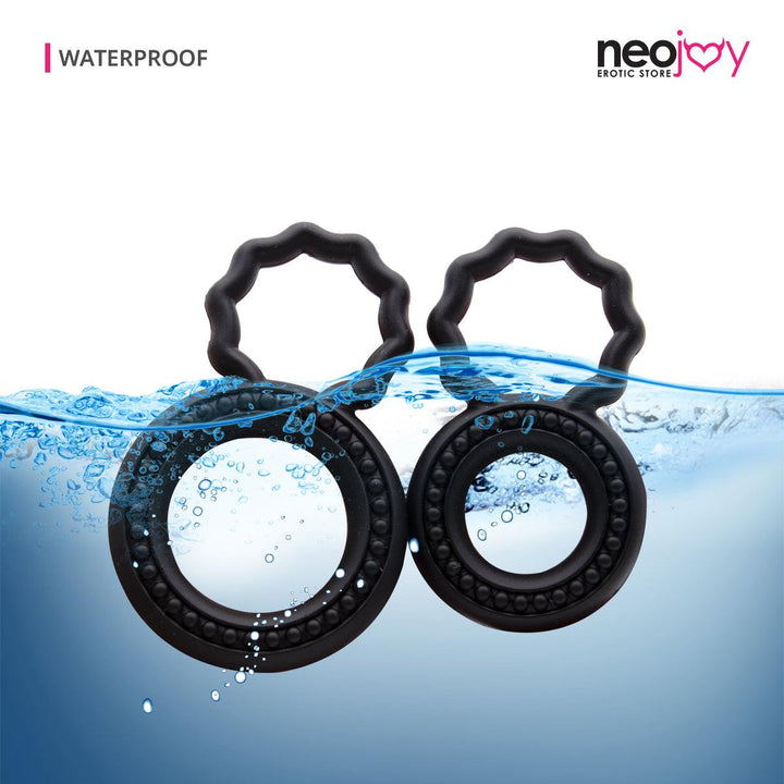 Neojoy 4 Rings Set Silicone Penis Ring Enhanced Erection Set of 2 Double Rings - Lucidtoys