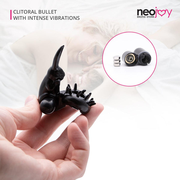 Neojoy Dark Cock Ring - Jelly Penis Ring for Enhanced Erection - Clitoral Bullet - Lucidtoys