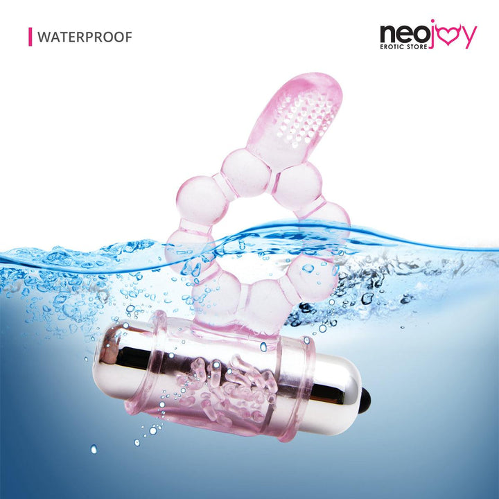 Neojoy Flower Ring - Jelly Cock Ring Erection Enhancer Clitoral Bullet Vibrator - Lucidtoys
