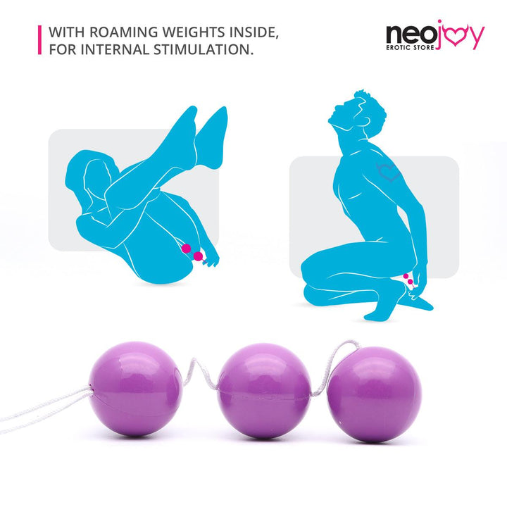 Neojoy Triple-Oh Geisha Balls for Pelvic Training - Exercise Weights Toy - Lucidtoys