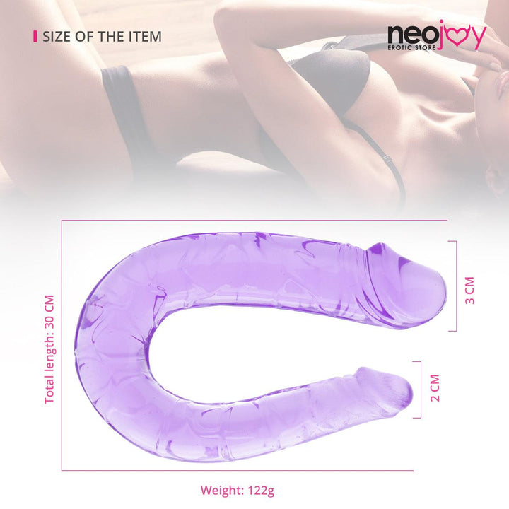 Neojoy - Ultra Fullness Double Dildo - Purple - 30cm - 11.8 inch - Lucidtoys
