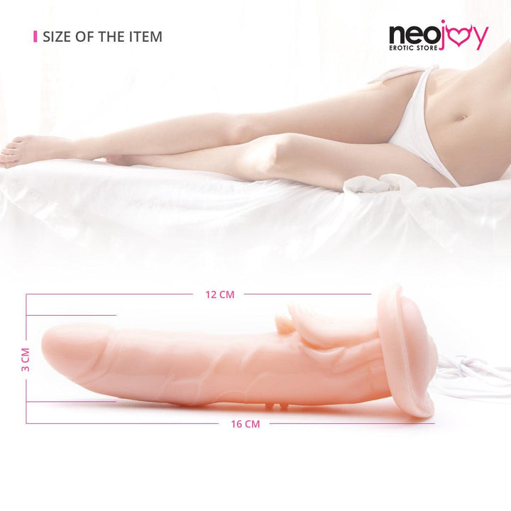 Neojoy - Strapped Pleasure - Strap-On Dildo Harness Remote - 16cm - 6.3 inch - Lucidtoys