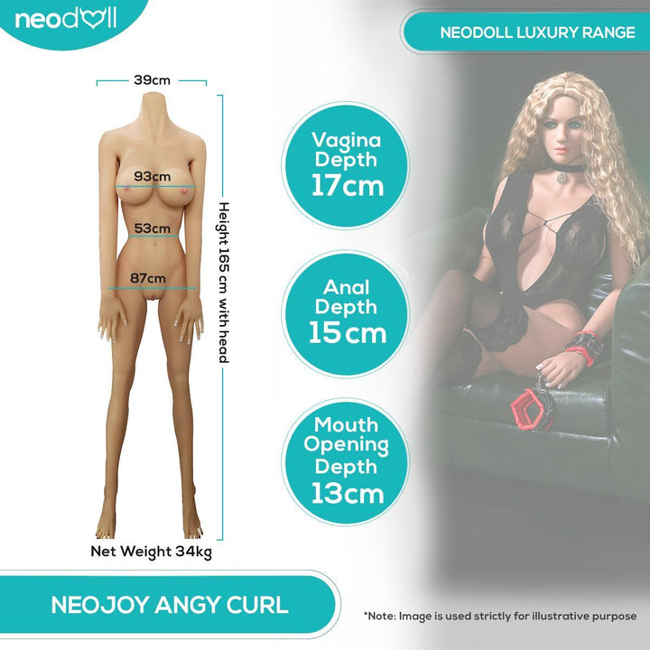 Neodoll Girlfriend Angy Curl - Realistic Sex Doll - 165cm - Lucidtoys