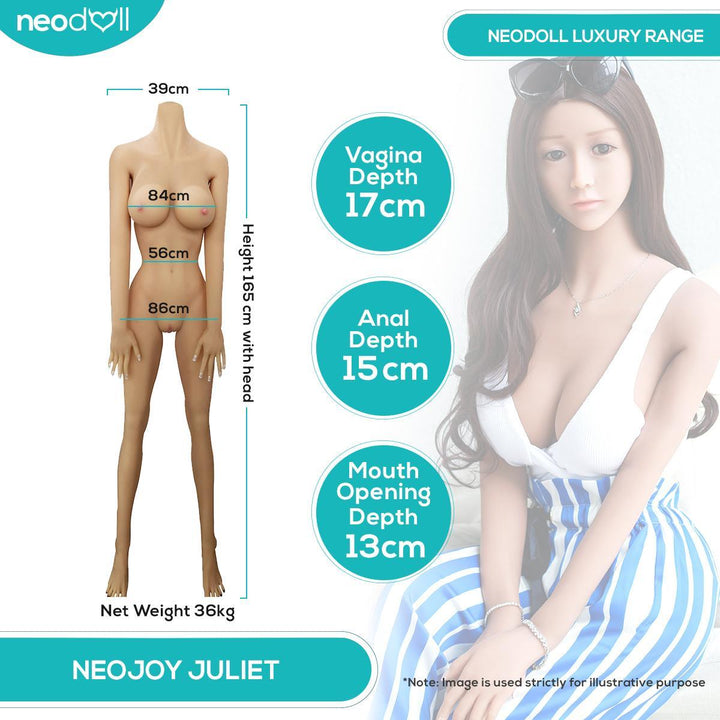 Neodoll Girlfriend Juliet - Realistic Sex Doll - 165cm - Tan - Lucidtoys