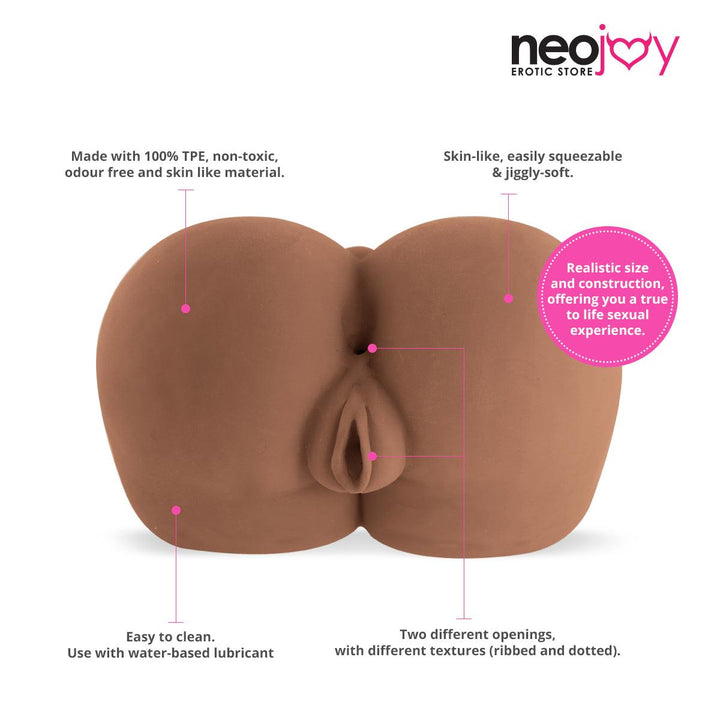 Neojoy Love Bum Realistic 3D Ass and Pussy Masturbator - Lucidtoys