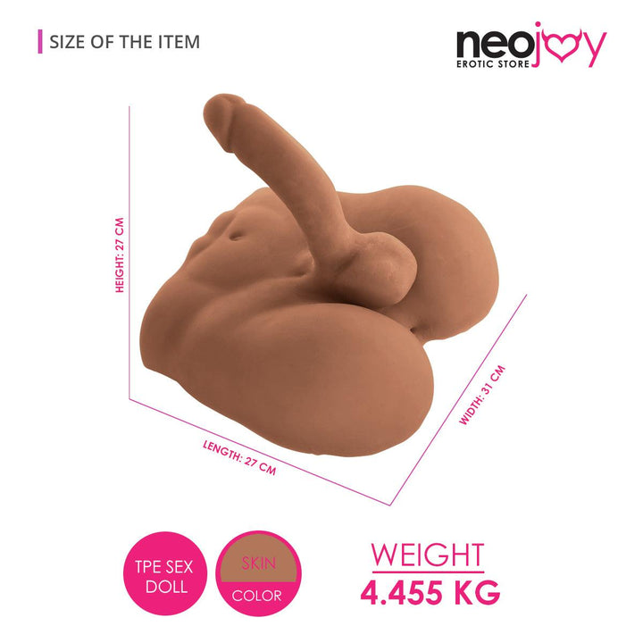 Neojoy Adonis Dong Male Doll Lower Torso with Penis and Anus - Lucidtoys