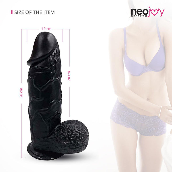Neojoy - Biggest Bad Boy - Black - 28cm - 11 inch - Lucidtoys