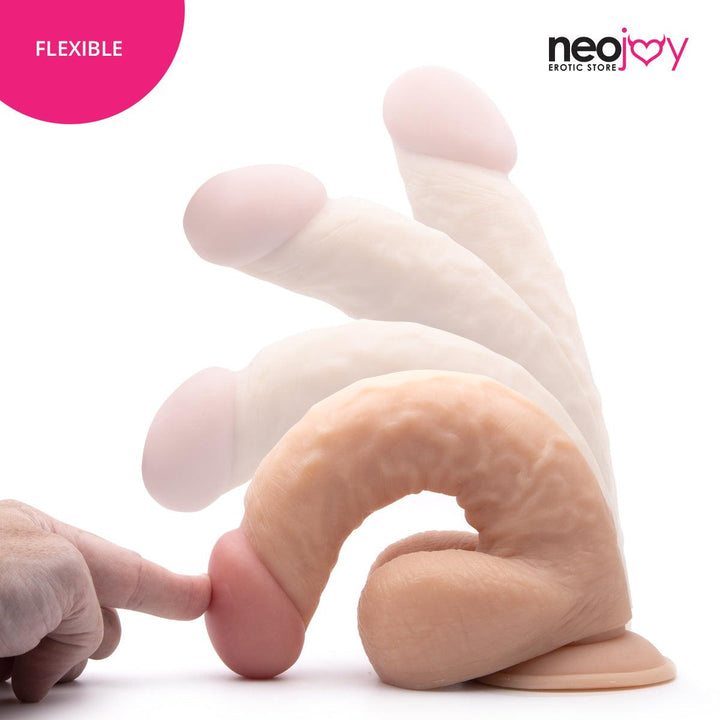 Neojoy - Girthy Lover Dildo With Strap-On Dong - Flesh - 25cm - 9.8 inch - Lucidtoys