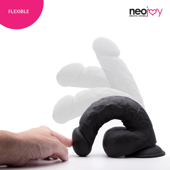Neojoy - Girthy Lover Dildo With Strap-On Dong - Black - 25cm - 9.8 inch - Lucidtoys