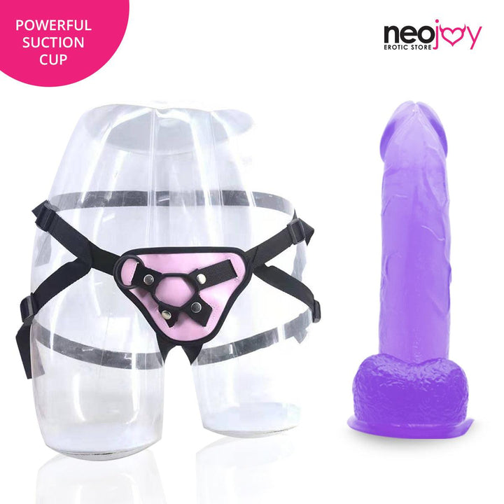 Neojoy Jelly Willy Dildo With Strap-On - 8" Dong Gay Sex Toy - Lucidtoys