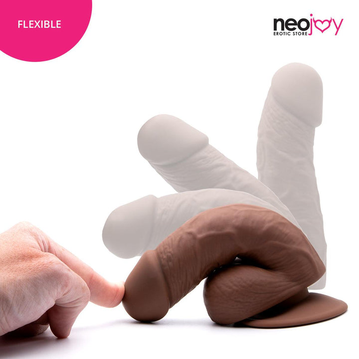Neojoy Fill-me-up Dildo With Strap-On - Dong Lesbian Sex Toy - Brown - Lucidtoys